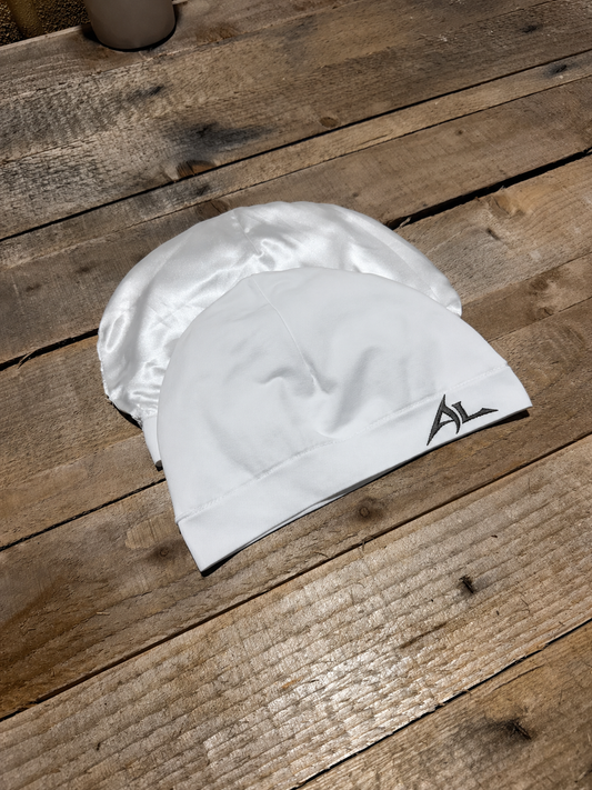 Ajal Satin-Lined Skull Cap – White