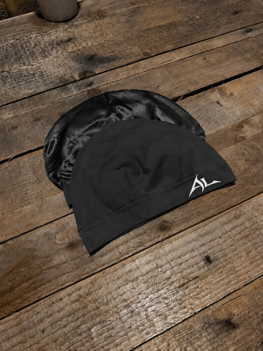 Ajal Satin-Lined Skull Cap – Black